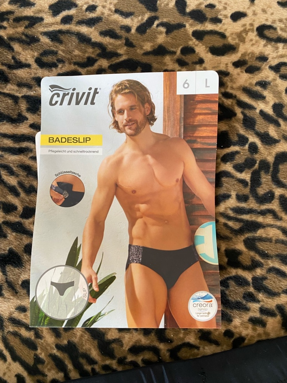 Crivit Men’s Black Swim Briefs – Low-Rise Performance Fit